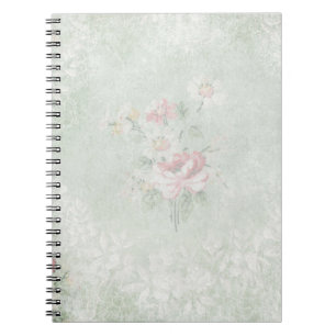 Verblasste Rosen im Vintage-Design Notizblock