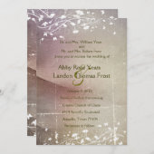 Verblaßte Rosen-Pergament-Hochzeits-Einladung Einladung (Vorne/Hinten)