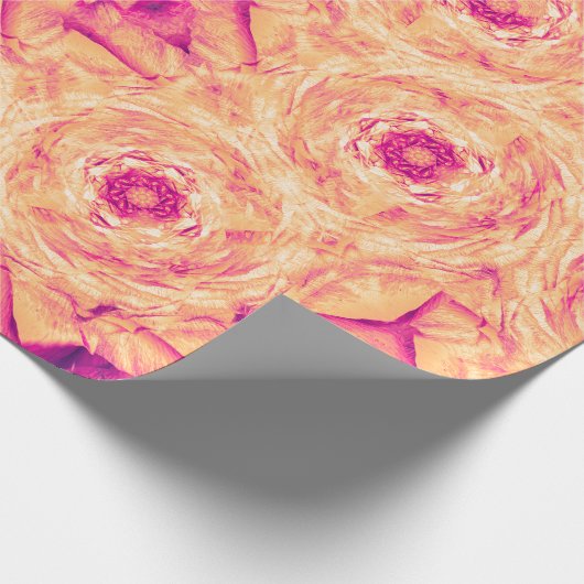 Verblasste Rosenbrosche Geschenkpapier (Ecke)