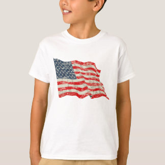 Verblaßte Ruhm-amerikanische Flagge T-Shirt