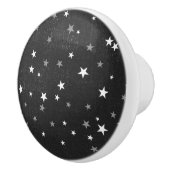 verblasste schwarze Denim Starry Distressed Grunge Keramikknauf (Rechts)