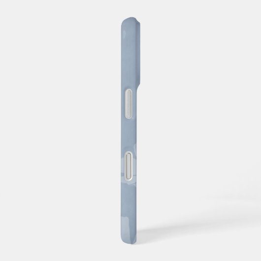 Verblasste Silhouette von Kosmos-Blume auf blass iPhone 16 Hülle (Rechte Seite)