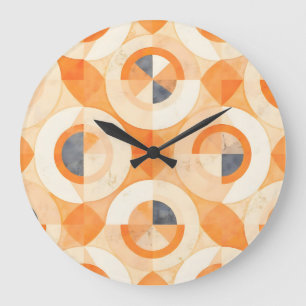 Verblasste Terra-Geometrien Große Wanduhr
