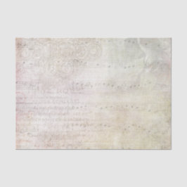 Verblaßte Vintage Art-Blatt-Musik Seidenpapier