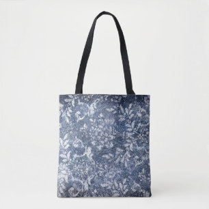 Verblasster Blumenbeweis: Grungy texturierter Hint Tasche