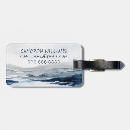 Verblaßter Horizont II Gepäckanhänger (Rückseite horizontal)