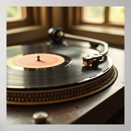 Verblasster Vinyl Record Poster (Vorne)