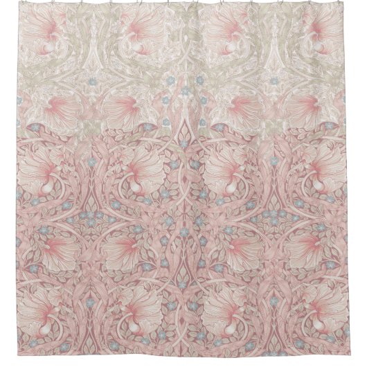 Verblasster zweiteiliger Pimnell Dusty Pink & Blue Duschvorhang (Vorderseite)