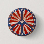 Verblaßtes amerikanisches Friedenszeichen Button (Vorderseite)