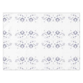 Verblasstes blau-weißes Blumenmuster Tischdecke (Vorderseite (Horizontal))
