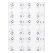 Verblasstes blau-weißes Blumenmuster Tischdecke (Vorderseite)