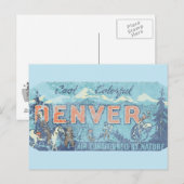Verblasstes Denver Postkarte (Vorne/Hinten)