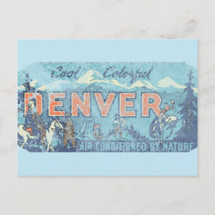 Verblasstes Denver Postkarte