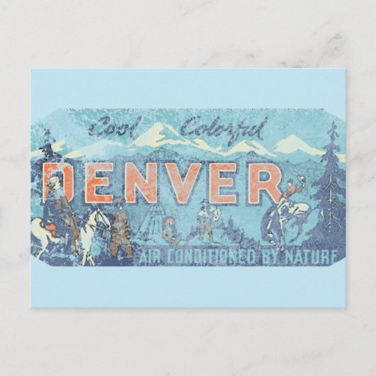 Verblasstes Denver Postkarte (Vorderseite)