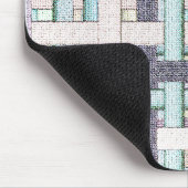 Verblasstes, farbiges 'Schachbrett' in Stoff oder Mousepad (Ecke)