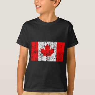 Verblasstes Flagge Kanada T-Shirt
