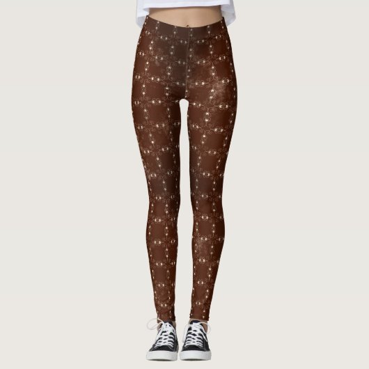 Verblasstes Herzspitzenmuster Leggings (Vorderseite)