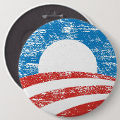 Verblaßtes Obama-Logo Button (Vorne & Hinten)