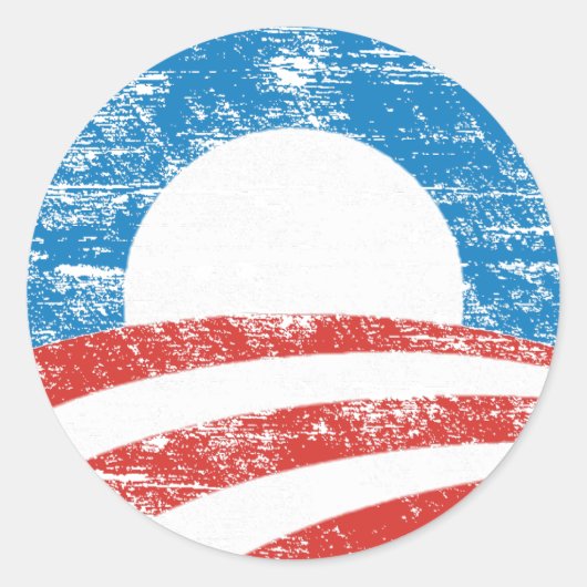 Verblasstes Obama-Logo Runder Aufkleber (Vorderseite)