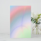 Verblaßtes Regenbogen-Aurora-abstraktes Briefpapier (Stehend Vorderseite)