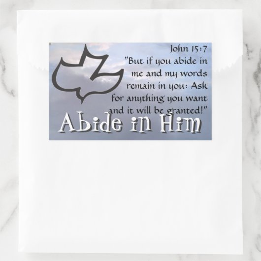 Verbleiben in ihm rechteckiger aufkleber (Tasche)