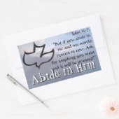 Verbleiben in ihm rechteckiger aufkleber (Umschlag)