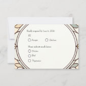 Verbleibender Glas-Antwortkarte mit Essenswahl RSVP Karte (Vorderseite)