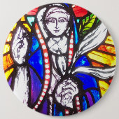 Verbleibendes Glasdesign mit religiöser Abbildung. Button (Vorderseite)