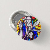 Verbleibendes Glasdesign mit religiöser Abbildung. Button (Vorne & Hinten)