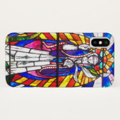 Verbleibendes Glasdesign mit religiöser Abbildung. Case-Mate iPhone Hülle (Rückseite (Horizontal))