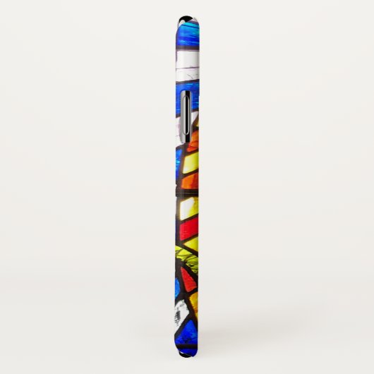 Verbleibendes Glasdesign mit religiöser Abbildung. Case-Mate iPhone Hülle (Hinten/Rechts)