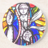 Verbleibendes Glasdesign mit religiöser Abbildung. Getränkeuntersetzer (Vorne)