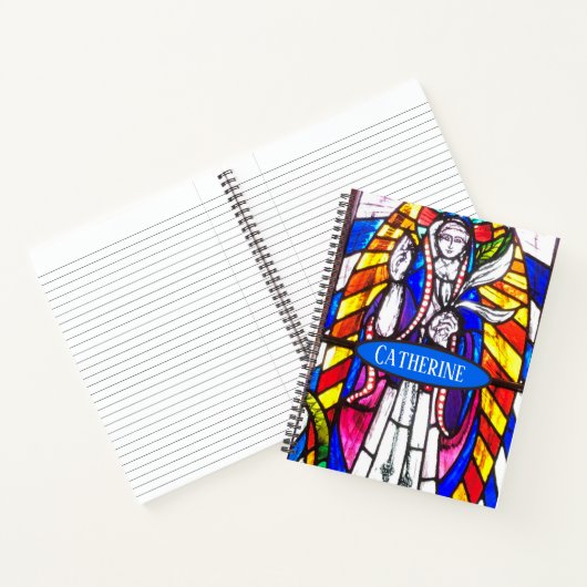 Verbleibendes Glasdesign mit religiöser Abbildung. Notizblock (Innenseite)