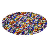 Verbleibendes Glasdesign mit religiöser Abbildung. Schneidebrett (Ecke)