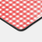 Verbleibt Rot und Weiß Gingham Schreibtischunterlage (Ecke)