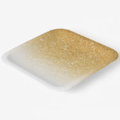 Verbleibte Gold Glitzer Paper-Teller Pappteller (Gewinkelt)