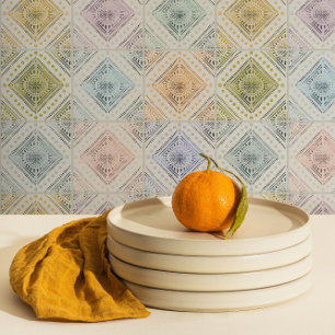 Verblendete Bohemische Diamantfarben mehrfarbige F Tapete