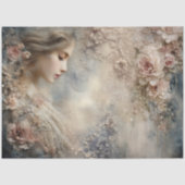 Verblendete Flüster Romantisches Portrait Vintag Seidenpapier (Vorderseite)