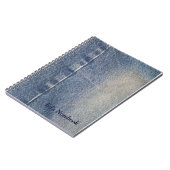 Verblendete Jeans / Denim Fabric Notizblock (Linke Seite)