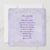 Verblendete Lila Rose Einladung (Rückseite)