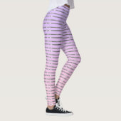 Verblendete lila und rosa Silberstreifen Leggings (Rechts)