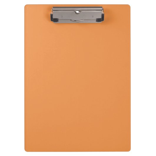 Verblendete Orange (feste Farbe) Klemmbrett (Vorderseite)