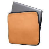 Verblendete Orange (feste Farbe) Laptopschutzhülle (Vorderseite Links)