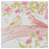 Verblendete rosa Finken Stoff (Nahaufnahme)