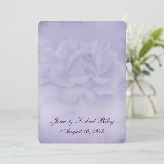 Verblendete Rose Vow Erneuerung Einladung (Stehend Vorderseite)