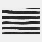 Verblendete Schwarz-weiße Doodle-Form Geschenkpapier Set (Vorderseite 3)