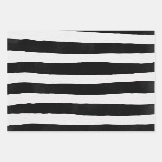 Verblendete Schwarz-weiße Doodle-Form Geschenkpapier Set (Vorderseite 3)