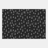 Verblendete Schwarz-weiße Doodle-Form Geschenkpapier Set (Vorderseite 2)