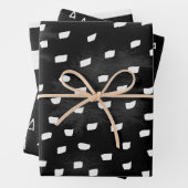 Verblendete Schwarz-weiße Doodle-Form Geschenkpapier Set (Beispiel)