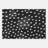 Verblendete Schwarz-weiße Doodle-Form Geschenkpapier Set (Vorderseite)